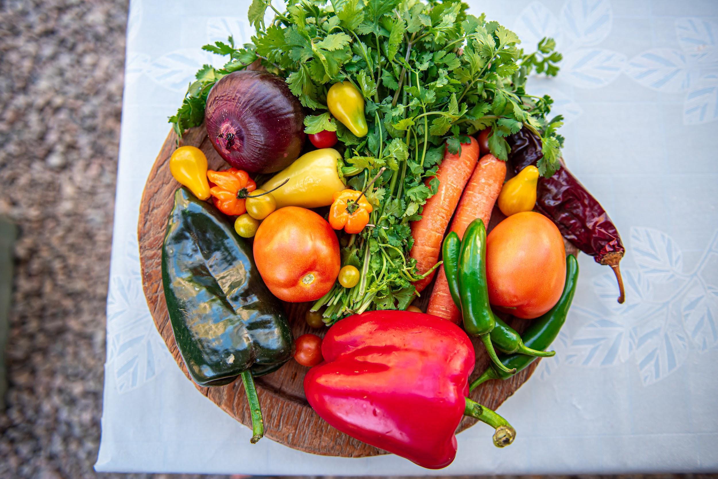 Fresh retreat food at Yandara